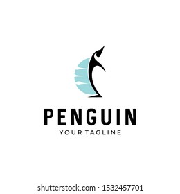 penguin logo icon symbol design vector illustration