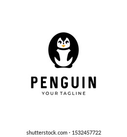 penguin logo icon symbol design vector illustration