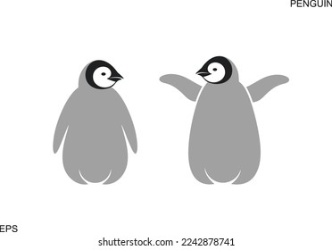 Logo del pingüino. Logo de King Penguin