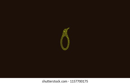 penguin logo in mandala art for illustration use