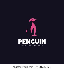 The penguin logo with a simple and modern design makes the design elegant and graceful