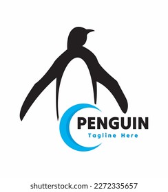 The penguin logo is simple and suitable for your business