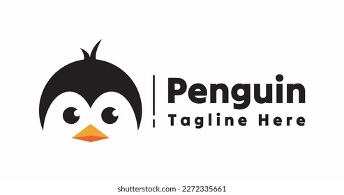 The penguin logo is simple and suitable for your business