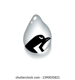 Penguin logo tears drop.
