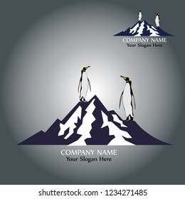 Penguin Logo Template Design Vector, Emblem, Design Concept, Creative Symbol, Icon