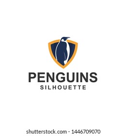 penguin logo template design vector