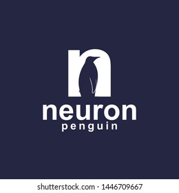 penguin logo template design vector