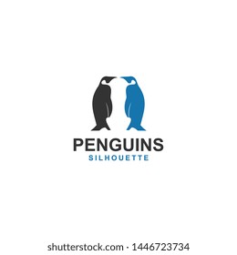 penguin logo template design vector