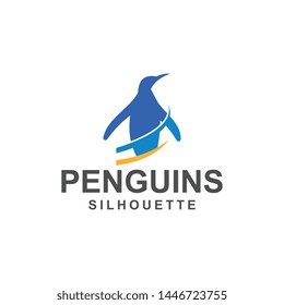 penguin logo template design vector