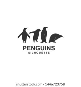 penguin logo template design vector