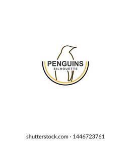 penguin logo template design vector