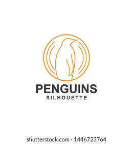 penguin logo template design vector