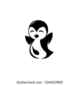 Penguin logo template. Isolated vector icon on white background.EPS 10