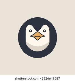 Plantilla de logotipo pingüino. Icono de diseño moderno
