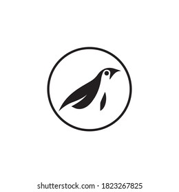 penguin logo template vector icon illustration