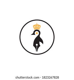 penguin logo template vector icon illustration
