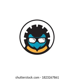 penguin logo template vector icon illustration