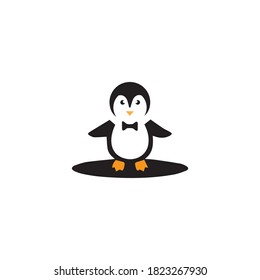 penguin logo template vector icon illustration