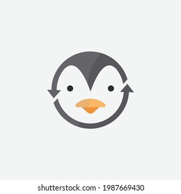 Penguin logo template vector image. Penguin logo design, animal icon symbol vector design illustration