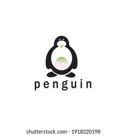 Penguin logo unique creative abstract abstract template vector design illustration
