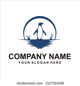 penguin logo vector abstract design