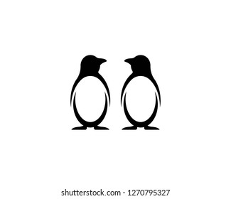 penguin logo vector icon illustration design 