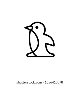 Penguin logo. Penguin vector icon. Trendy Flat style for graphic design, Web site, UI. EPS10. - Vector illustration