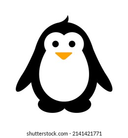 penguin logo vector illustration Cute Baby penguin Flat design style Icon