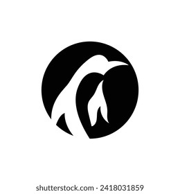 diseño de ilustraciones vectoriales con logotipo pingüino
