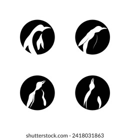 penguin logo vector illustration template design