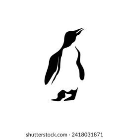 penguin logo vector illustration template design