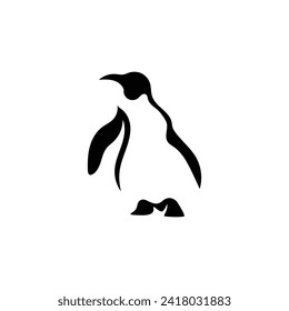 penguin logo vector illustration template design