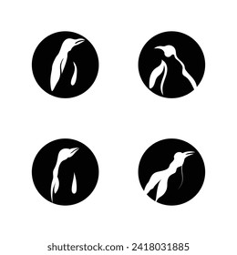 penguin logo vector illustration template design