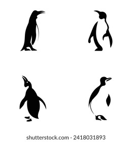 penguin logo vector illustration template design