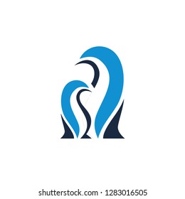 penguin logo vector template