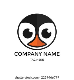 penguin logo vector template design