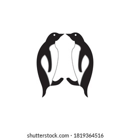 Ilustración del vector del logotipo pingüino
