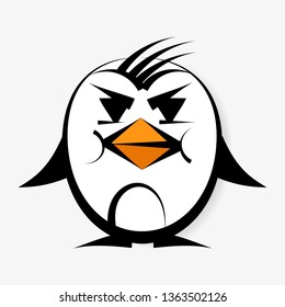 Penguin Logo For Your Design Vector Illustration On White Background
