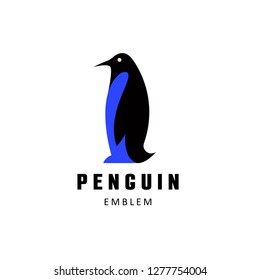 Penguin logotype - vector illustration - Icon design on light back