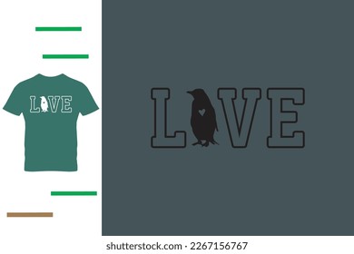 Penguin love t shirt design