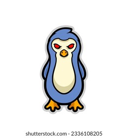 Penguin mascot cartoon design template