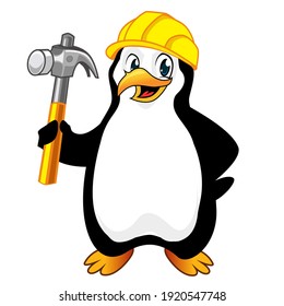 Pinguin-Maskottenkartoon, Vektorgrafik