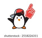 penguin mascot character design vector