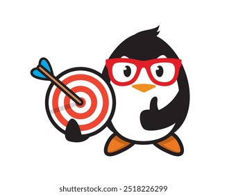 vetor de design de personagem mascote de pinguim