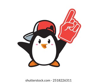 vetor de design de personagem mascote de pinguim