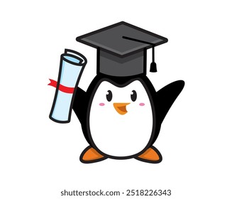 Vector de diseño de personaje de mascota de pingüino