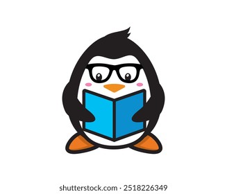 penguin mascot character design vector