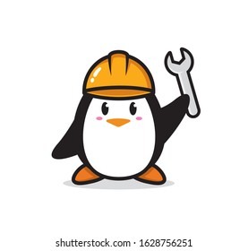 Penguin mascot character vector design