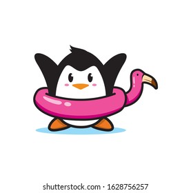 Penguin mascot character vector design