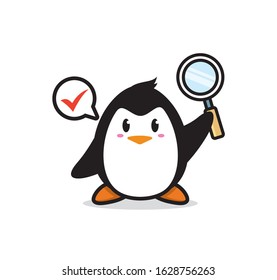 Penguin mascot character vector design